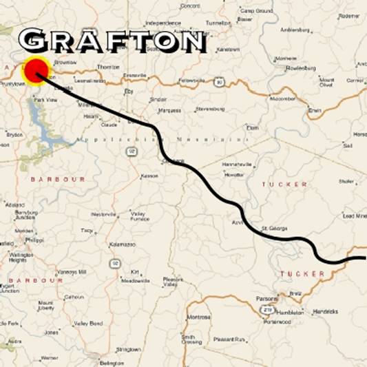 Grafton, WV, based on virtualearth.msn.com